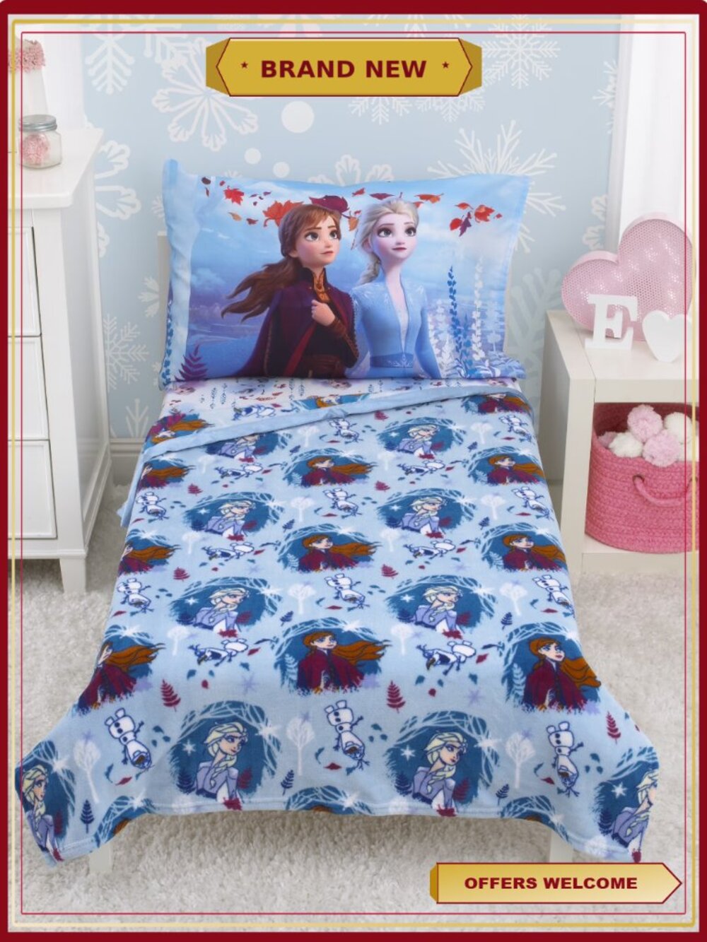 Disney Frozen 2 Super Soft Toddler Blanket 40x50 Polyester